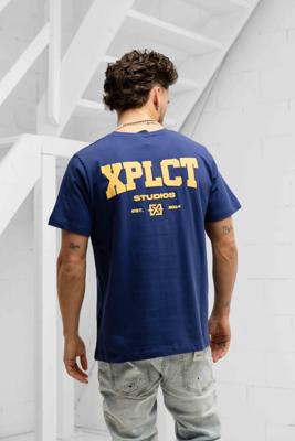 XPLCT Community T-Shirt Heren Donkerblauw - Maat XS - Kleur: Wit | Soccerfanshop