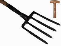 De Wit Spitvork 4 tands gesmveer essen steel 90cm dewit - thumbnail