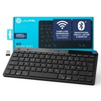JLab Go Draadloos toetsenbord - Bluetooth met 2,4 GHz radio, USB-dongle, stil, klein, QWERTZ-lay-out, multi-device mini draadloos toetsenbord, voor pc/Mac/iPad/tablet/computer/laptop - thumbnail