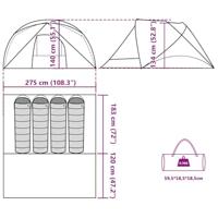 VidaXL Tent 4-persoons waterdicht blauw - thumbnail