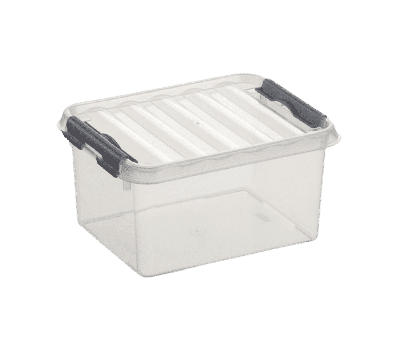 Sunware Q-line box 2 liter transp/metaal