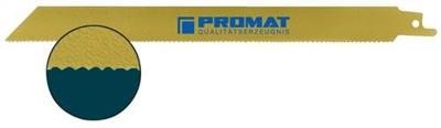 Promat/Tecwerk Reciprozaagblad | lengte 225 mm breedte 19 mm | tandverdeling TPI 10/14 2,5/1,8 mm | gefreesd, getordeerd | 5 stuks / kaart - Promat/Tecwerk Reciprozaagblad | lengte 225 mm breedte 19 mm | tandverdeling TPI 10/14 2,5/1,8 mm | gefreesd, getordeerd | 5 stuks / kaart -
