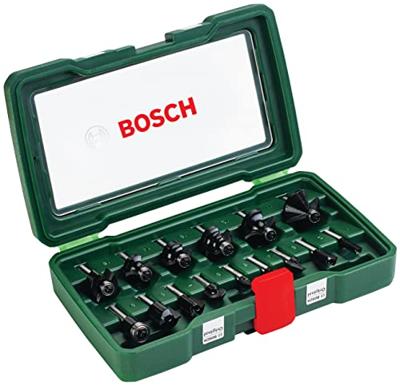 Bosch Accessoires 15-delige hardmetalen frezenset(Ø 1/4" schacht (6,35 mm) ) - 2607019468