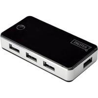 Digitus DA-70222 USB 2.0-hub 7 poorten Zwart, Zilver - thumbnail