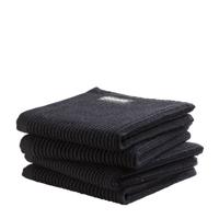 DDDDD vaatdoek Basic zwart 30x30cm 4st - thumbnail