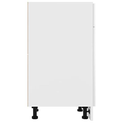 VidaXL Onderkast met lade lyon 50x46x81,5 cm bewerkt hout wit VidaXL Onderkast met lade lyon 50x46x81,5 cm bewerkt hout wit