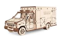 Eco Wood 3D Houten Ambulance DIY Mechanical Modelbouw - thumbnail