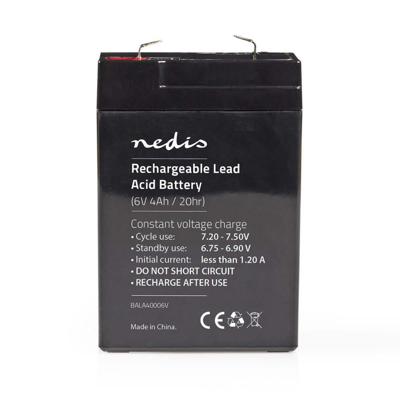 Nedis Oplaadbare Loodaccu | Lead-Acid | 6 V | 4500 mAh | 1 stuks - BALA45006V BALA45006V Nedis Oplaadbare Loodaccu | Lead-Acid | 6 V | 4500 mAh | 1 stuks - BALA45006V BALA45006V