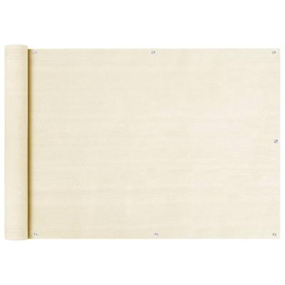 VidaXL Balkonscherm 75x500 cm hdpe crèmekleurig VidaXL Balkonscherm 75x500 cm hdpe crèmekleurig