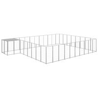 Hondenkennel 25,41 m² staal zilverkleurig - thumbnail