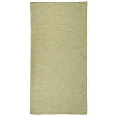 VidaXL Buitenkleed platgeweven 100x200 cm groen VidaXL Buitenkleed platgeweven 100x200 cm groen