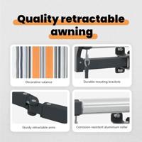 VidaXL Inklapbaar zonnescherm multikleur 400 ×300 cm stof - thumbnail