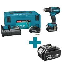 Makita Makita DDF485RTJ - Bohrer/Schrauber - schnurlos DDF485RTJ Accu-schroefboormachine 18 V 5.0 Ah Incl. 2 accus, Incl. lader, Incl. koffer - thumbnail