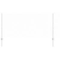 VidaXL Hek met paal zilver 1 x 10 m staal - thumbnail