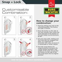 Burg Wächter 29830 Kabelslot Zilver Cijferslot - thumbnail