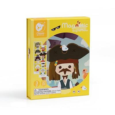 Classic World world magneetkoffer foto gezichten geel