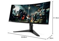 Lenovo G34w-10 86,4 cm (34 inch), 3440x1440, QHD, 144Hz, ontspiegeld) monitor (HDMI, DisplayPort, 4ms reactietijd, AMD Radeon FreeSync, in hoogte verstelbaar) zwart - thumbnail