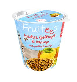 bosch Tiernahrung 603600200 FSC Fruitees Snack met verse Gevogelte en Mango, 4 x 200 g