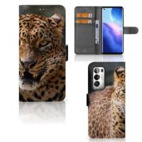 OPPO Find X3 Neo 5G | Telefoonhoesje | Met pasjeshouder | Luipaard - thumbnail