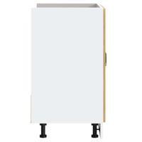 Spoelbakonderkast Kalmar 80x46x81,5 cm hout artisanaal eiken - thumbnail