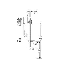 Badkraan Inbouw Tres Cuadro Exclusive met Handdoucheset, Wanduitloop en Mengkraan RVS Tres - thumbnail