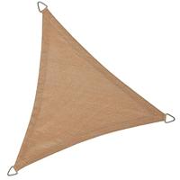 Schaduwdoek driehoek 5 meter zand - thumbnail