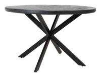 Light & Living Ronde Eettafel 'Yellov' Ø120cm, kleur Zwart - thumbnail