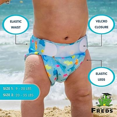Freds Swim Academy wasbare zwemluier zeedieren maat 2 9-16 kg blauw - thumbnail