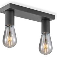 Light depot - opbouwspot Nitro 2 lichts - zwart - Outlet - thumbnail