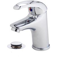 Xellanz Athos Wastafelkraan met Click Waste - Chroom - thumbnail