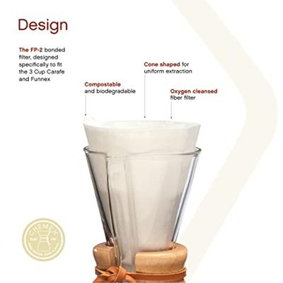 Chemex koffiefilters - FP-2 Bonded (ongevouwen) - 100 stuks Chemex koffiefilters - FP-2 Bonded (ongevouwen) - 100 stuks