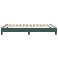 Boxspring zonder matras fluweel donkergroen 140x210 cm - thumbnail