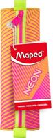 Etui Maped Neon rond oranje-roze - thumbnail