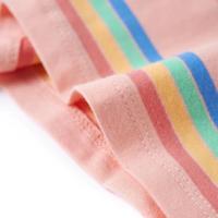 Kindershirt met regenboogstrepen 92 perzikkleurig - thumbnail