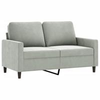 4-delige Loungeset fluweel lichtgrijs - thumbnail