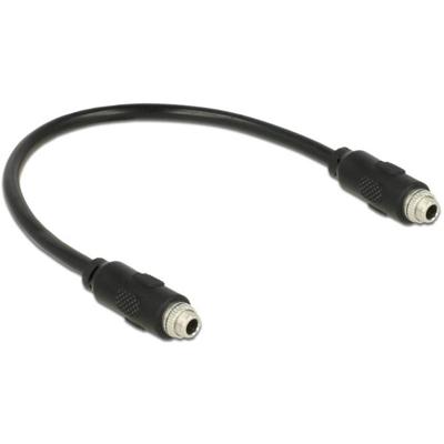 Delock 85115 Jackplug Audio Aansluitkabel [1x Jackplug female 3,5 mm - 1x Jackplug female 3,5 mm] 0.25 m Zwart