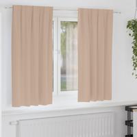 Gordijnen met gordijnen 2 pcs Taupe Polyester - thumbnail