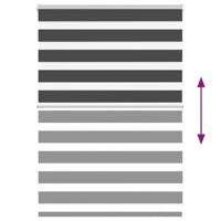 VidaXL Zebra rolgordijn 115x100 cm stofbreedte 110,9 cm zwart - thumbnail