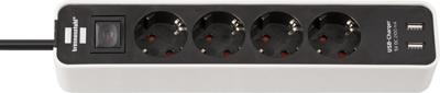 Brennenstuhl Ecolor stekkerdoos 4-voudig + 2x USB Brennenstuhl Ecolor stekkerdoos 4-voudig + 2x USB