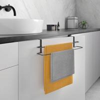 Metaltex Dubbele Handdoekhouder 38x10x9 cm Zwart - thumbnail