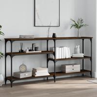 Wandtafel 160x29x75 cm bewerkt hout bruin eikenkleur - thumbnail