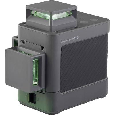 HOTO QWFGJ002 Kruislijnlaser Groene laser Reikwijdte (max.): 30 m HOTO QWFGJ002 Kruislijnlaser Groene laser Reikwijdte (max.): 30 m