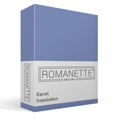 Romanette Romanette flanel hoeslaken Jeans 80x200
