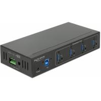 Delock 63309 USB 3.2 Gen 1-hub 4 poorten Zwart - thumbnail