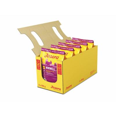 Josera - Hondenvoer 5x900 g - Mini Well - Gevogelte - Kleine volwassen huisdieren - Beschermt de tanden - Bevordert het haar en de huid