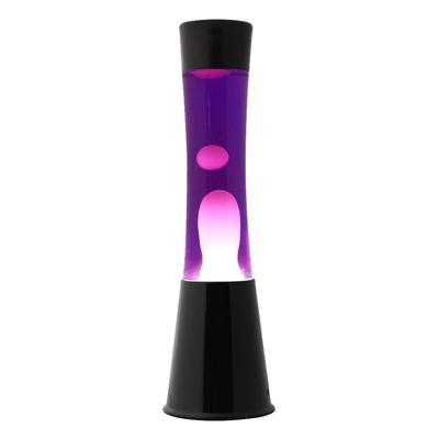 Itotal Lavalamp zwart/paars/wit, 40cm