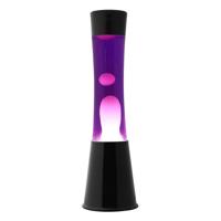Itotal Lavalamp zwart/paars/wit, 40cm - thumbnail