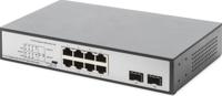 Digitus DN-95140 DN-95140 19 netwerk switch 8 + 2 poorten 10 / 100 / 1000 MBit/s PoE-functie - thumbnail