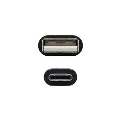 NanoCable 10.01.2101 – kabel 3 A USB 2.0 naar USB-C, stekker naar stekker, zwart, 1 m