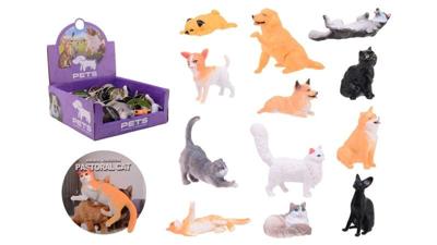 Johntoy Display animal world huisdieren, 12 assorti